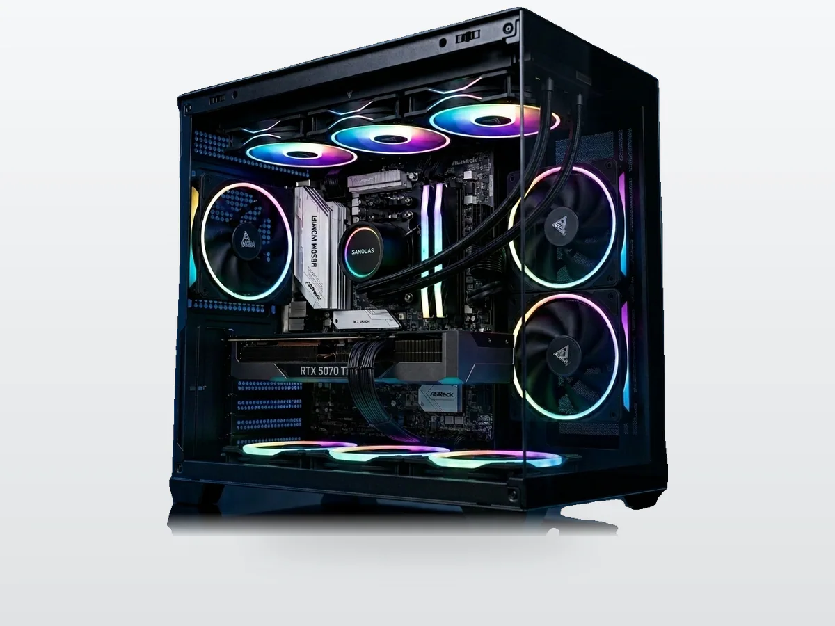 PC Gaming RTX 5070 Ti 16GB GDDR7 Ryzen 7 9800X3D 32GB DDR5 SSD 1TB BROSS TITAN