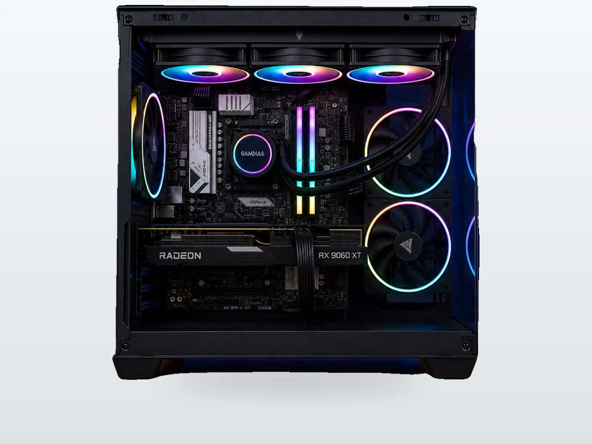 PC Gaming RX 9060 XT Ryzen 5 9600X 16GB DDR5 SSD 1TB BROSS VELOX