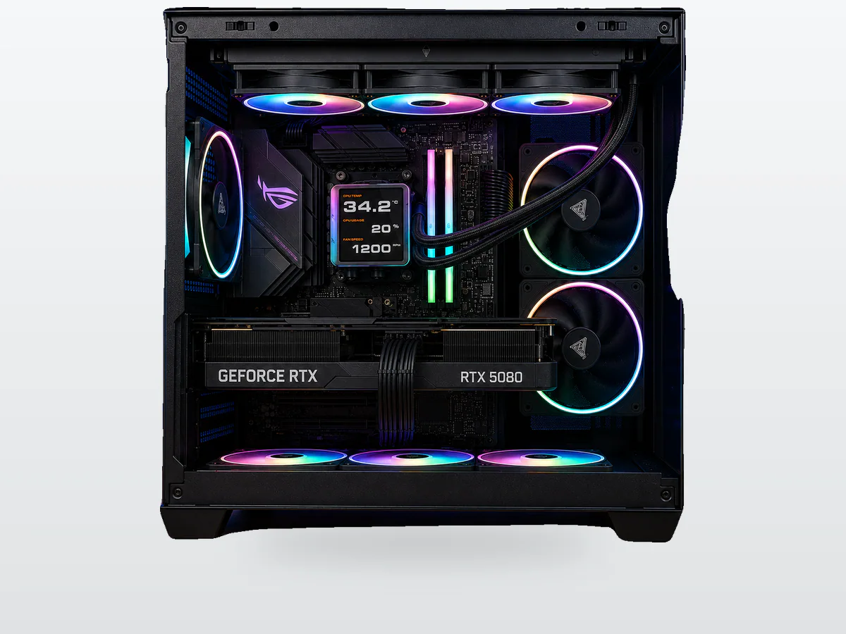 PC Gaming RTX 5080 Ryzen 7 9800X3D 32GB DDR5 SSD 1TB BROSS TOR VISTEK – immagine prodotto 3