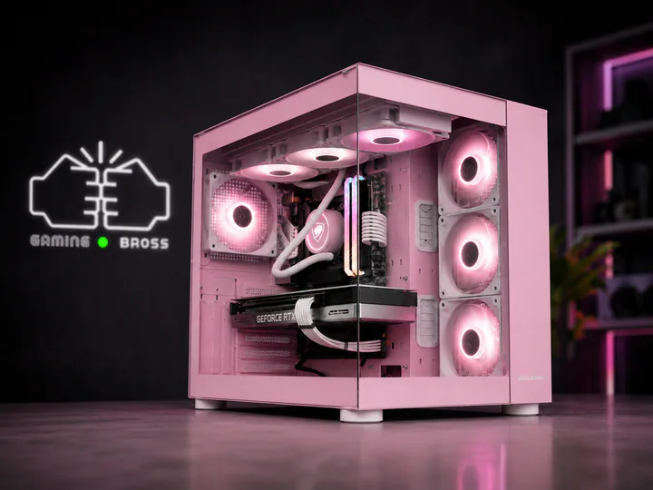 PC Gaming RTX 5070 Ryzen 5 9600X 16GB DDR5 SSD 1TB BROSS NEBULA 1TB BROSS PINK NOVA – immagine prodotto 3