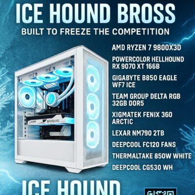 BUILD NAME: WHITE REAPER BROSS 9800X3D– 32GB RAM DDR5 /RX 9070 XT/ Nvme 2TB / W11 PRO