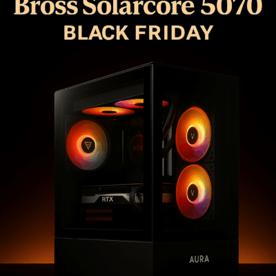 Bross SolarCore 5070 – Black Friday Edition 2025 con RTX 5070 e Ryzen 5 9600X