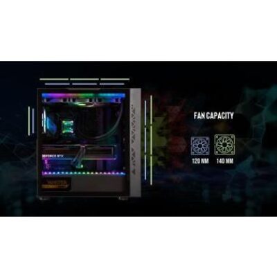 BITFENIX CASE MID.T TRACERY BLACK 3x140mm  FFAN, 1x120mm TRACERY BLACK – BFCTRA500KKG3B1A