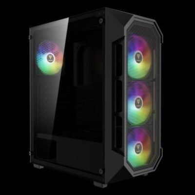 GAMDIAS CASE MID TOWER AURA GC1 ELITE NERO 4*120mm RGB FAN TG MESH – GAMAURAGC1ELITE