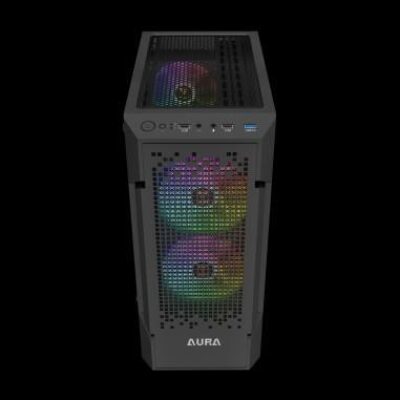 GAMDIAS CASE MID TOWER AURA GC7 TG MESH 3×120 RGB FAN – GAMAURAGC7