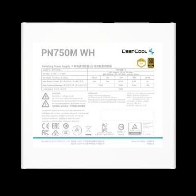 DEEPCOOL ALIM. PN750-M 750W WH GOLD ATX3.1 PCIe 5.1 F.MODULARE  R-PN750M-FC – DPPN750MWH
