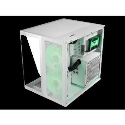MARSGAMING CASE MC-NOVAM IN ALLUMINIO DUAL-CHAMBER TG 90º WHITE – MGMCNOVAMW