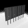 DEZCTOP DESK PANNELLI KIT 4 PEZZI PER SCRIVANIA 160 NERO E NOCE AC-BFTDB4X- - DEZCTACBFTDB4XBK1