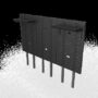 DEZCTOP DESK PANNELLI KIT 3 PEZZI PER SCRIVANIA 120 NERO E NOCE AC-BFTDB3X- - DEZCTACBFTDB3XBK1