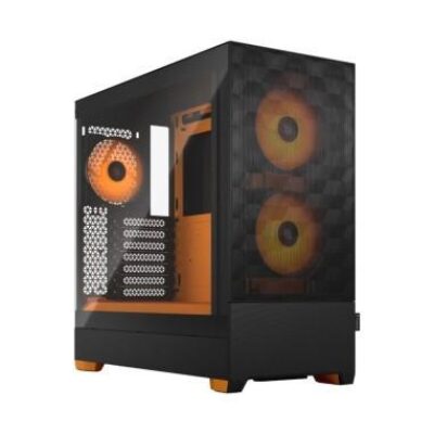 FRACTAL CASE MID TOWER POP AIR RGB ORANGE CORE TG CLEAR TINT – FRFDCPOR1A05