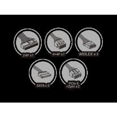 MARSGAMING ALIMENTATORE MPB650SIW  650W 80PLUS BRONZE BIANCO APFC 2X PCIE6+ – MGMPB650SIW