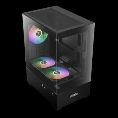 GAMDIAS CASE MID TOWER AURA GC9M ARGB 2xTG 3x120mm ARGB FILTRO MAGNETICO – GAMAURAGC9MARGB