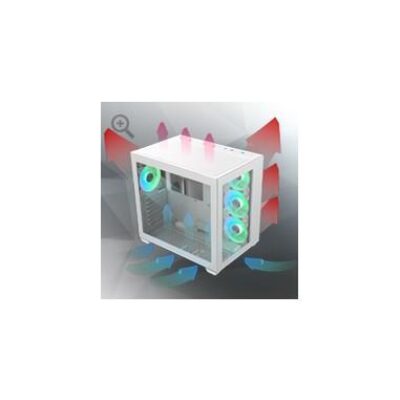 RAIJINTEK CASE M.TOWER  PAEAN C7 WHITE TG4 4xARGB FAN 4xTG 410mmVGA – RAPAEANC7WHITETG4