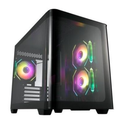 FSP CASE M.TOWER S380 BA PANELLO LATERALE CURVO 3xARGB FANS  2xUSB3 Type C – FSPS380BA