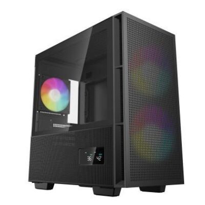 DEEPCOOL CASE MICRO ATX CH360 DIGITAL NERO 2*140+1*120mm ARGB FAN TG – DPCH360DIGITAL