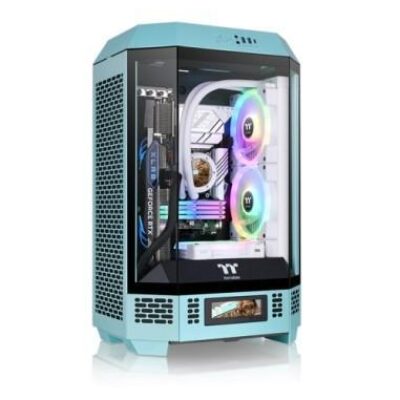 THERMALTAKE CASE MICRO THE TOWER 300 TURQUOISE  WIN SPCC 3*TG 2FAN*CT140 ME – THERCA1Y400SBWN00