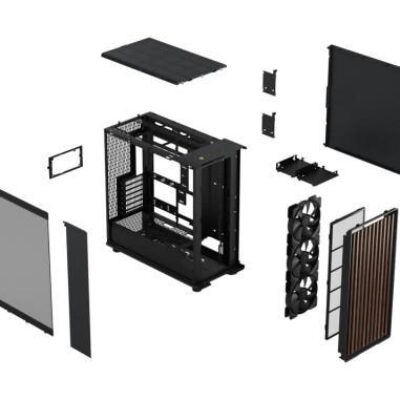 FRACTAL CASE MID TOWER NORTH XL RC CHARCOAL BLACK TG DARK MB connettore inv – FRFDCNOR1X05