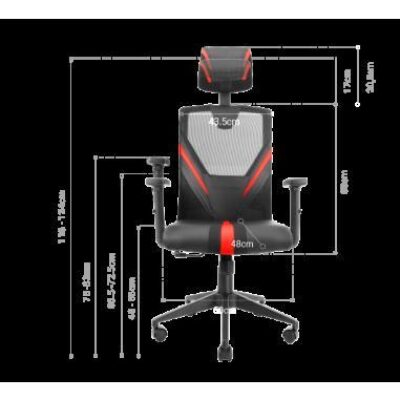 MARSGAMING SEDIA GAMING ERGONOMICA MGC-ERGO WH MAGLIA ACCIAIO  & BIANCA – MGCERGOWH