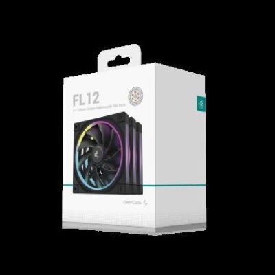 DEEPCOOL VENTOLE CASE FL12 NERA ARGB PWM BASSO RUMORE (kit 3 ventole) – DPFL123IN1