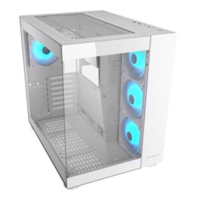 COUGAR CASE MID TOWER CUBE FV 150 RGB WHITE D.CHAMBER 3*120+120mm ARGB FAN – COCGR5KA1WRGB
