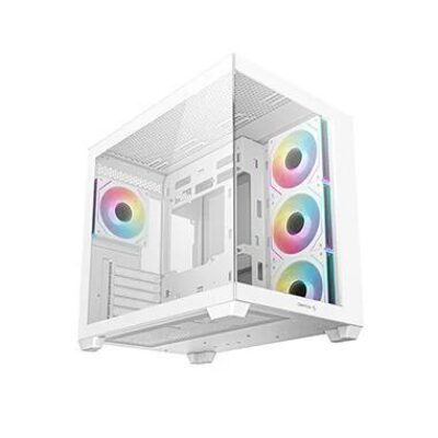 DEEPCOOL CASE MID TOWER CG530 WH 4F WHITE 2*TG 4×120 PWM+ARGB FAN – DPCG530WH4F