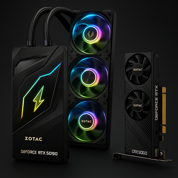 Zotac presenta RTX 5090 AIO (liquido) e RTX 5060 Low‑Profile