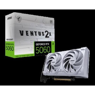 VGA MSI GEFORCE RTX 5060 8G VENTUS 2X OC WHITE – VGAMSIRTX50608GV2XWH