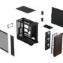 FRACTAL CASE MID TOWER NORTH XL RC CHARCOAL BLACK TG DARK MB connettore inv - FRFDCNOR1X05