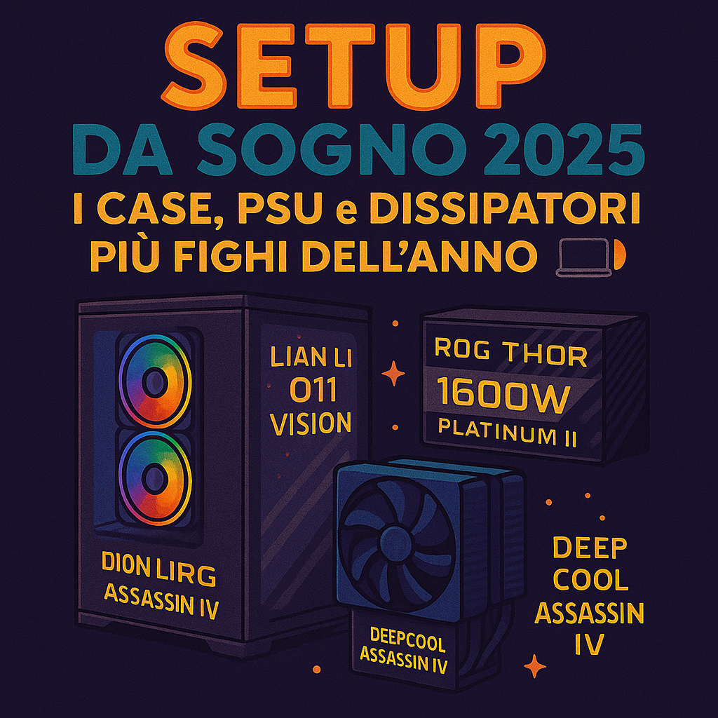 Setup da sogno 2025: i case, PSU e dissipatori più fighi dell’anno 💻🔥