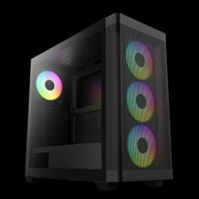 GAMDIAS CASE MID TOWER ATHENA M3 4x120mm PWN FAN ARGB CON 8 PORT HUB – GAMATHENAM3