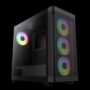 GAMDIAS CASE MID TOWER ATHENA M3 4x120mm PWN FAN ARGB CON 8 PORT HUB - GAMATHENAM3