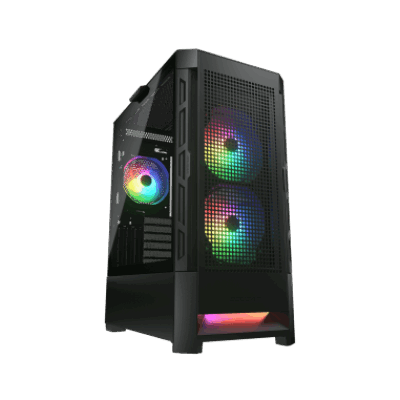 COUGAR CASE MID TOWER AIRFACE RGB BLK 2*140+120mm FAN + CTRL