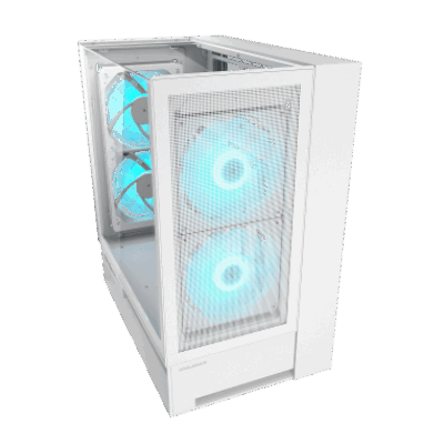 COUGAR CASE MID TOWER OMNY X WHITE 2*TG 4*FAN ARGB + HUB (supp GPU VERTICAL