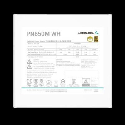 DEEPCOOL ALIM. PN850-M 850W WH GOLD ATX3.1 PCIe 5.1 F.MODULARE R-PN850M-FC0 – DPPN850MWH