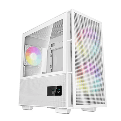DEEPCOOL CASE MICRO ATX CH360 DIGITAL WHITE 2*140+1*120mm ARGB FAN TG