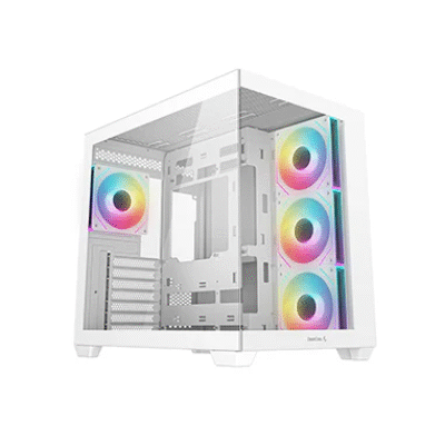 DEEPCOOL CASE MID TOWER CG530 WH 4F WHITE 2*TG 4×120 PWM+ARGB FAN