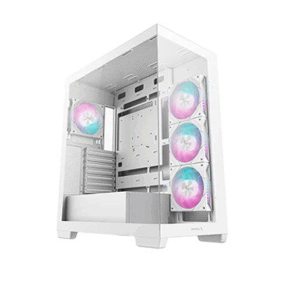 DEEPCOOL CASE MID TOWER CG580 WH 4F WHITE 2*TG 4×120 PWM+ARGB FAN