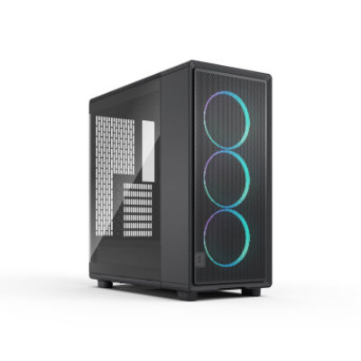 FRACTAL CASE MID TOWER EPOCH BLACK TG RGB LIGHT TINT 3*120mm MOMENTUM FAN
