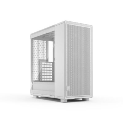 FRACTAL CASE MID TOWER EPOCH WHITE TG CLEAR TINT 3*120mm MOMENTUM FAN