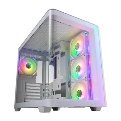 FSP FORTRON CASE M.TOWER M580-WA WHITE TG CURVE 4ARGB COOL 2USB3 TYPEC POC0