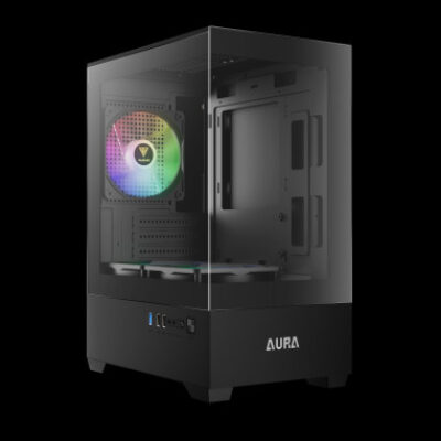 GAMDIAS CASE MICRO TOWER AURA GC9M ARGB 2xTG 3x120mm ARGB FILTRO MAGNETICO