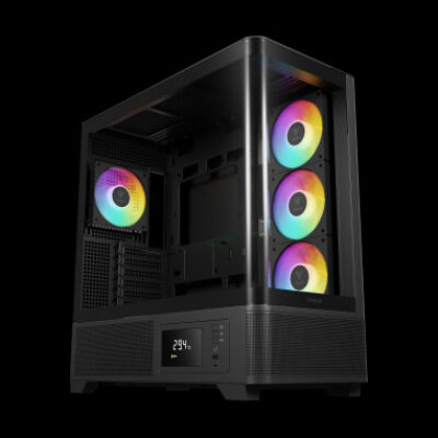 GAMDIAS CASE MID TOWER ATLAS P2 CG 2xTG 4x120mm ARGB+HUB DISPLAY