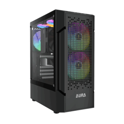 GAMDIAS CASE MID TOWER AURA GC7 ARGB TG 3x120mm FAN ARGB FILTRO MAGNETICO M