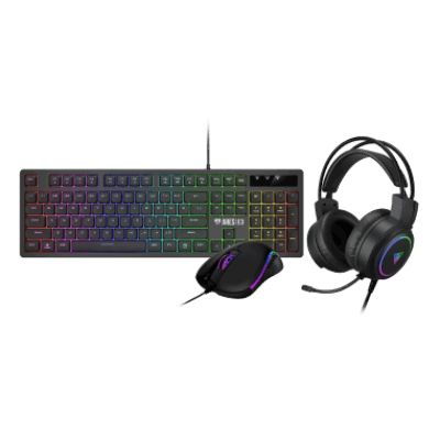 GAMDIAS KIT TAST + MOUSE + CUFFIE POSEIDON E2 3-IN-1 TAST MEMBRANA MOUSE OT