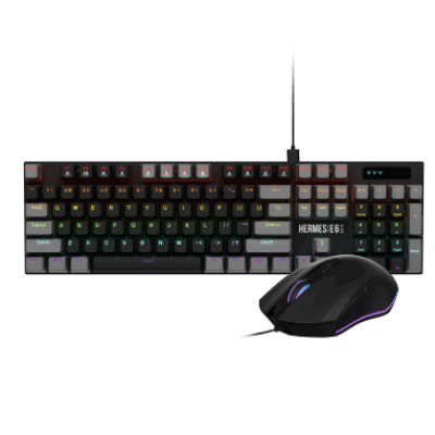 GAMDIAS KIT TAST + MOUSE HERMES E6 ELITE TAST MECCANICA E MOUSE OTTICO