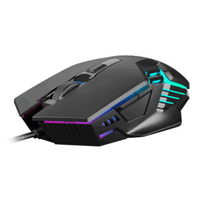 GAMDIAS MOUSE GAMING AURA GS4 LUCI MULTIC 6*KEYS 3600DPI ERGONOMIC