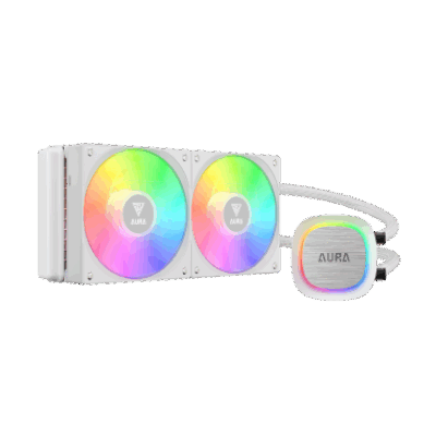 GAMDIAS RAFF.LIQUIDO AURA GL240 V2 WHITE 2xFAN ARGB