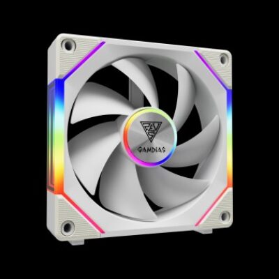 GAMDIAS VENTOLA CASE AEOLUS P2-1201 BIANCO ARGB PWM FAN 120mm