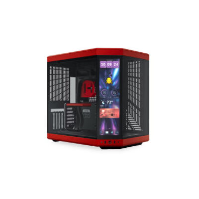 HYTE CASE MID TOWER  Y70 TOUCH INFINITE BLACK CHERRY  BLK/RD 4xSLOTS GPU 2*