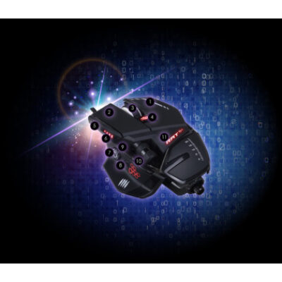 MAD CATZ GAMING MOUSE R.A.T. 6+ BLACK 11 PULSANTI 12000DPI ALLUMINIO
